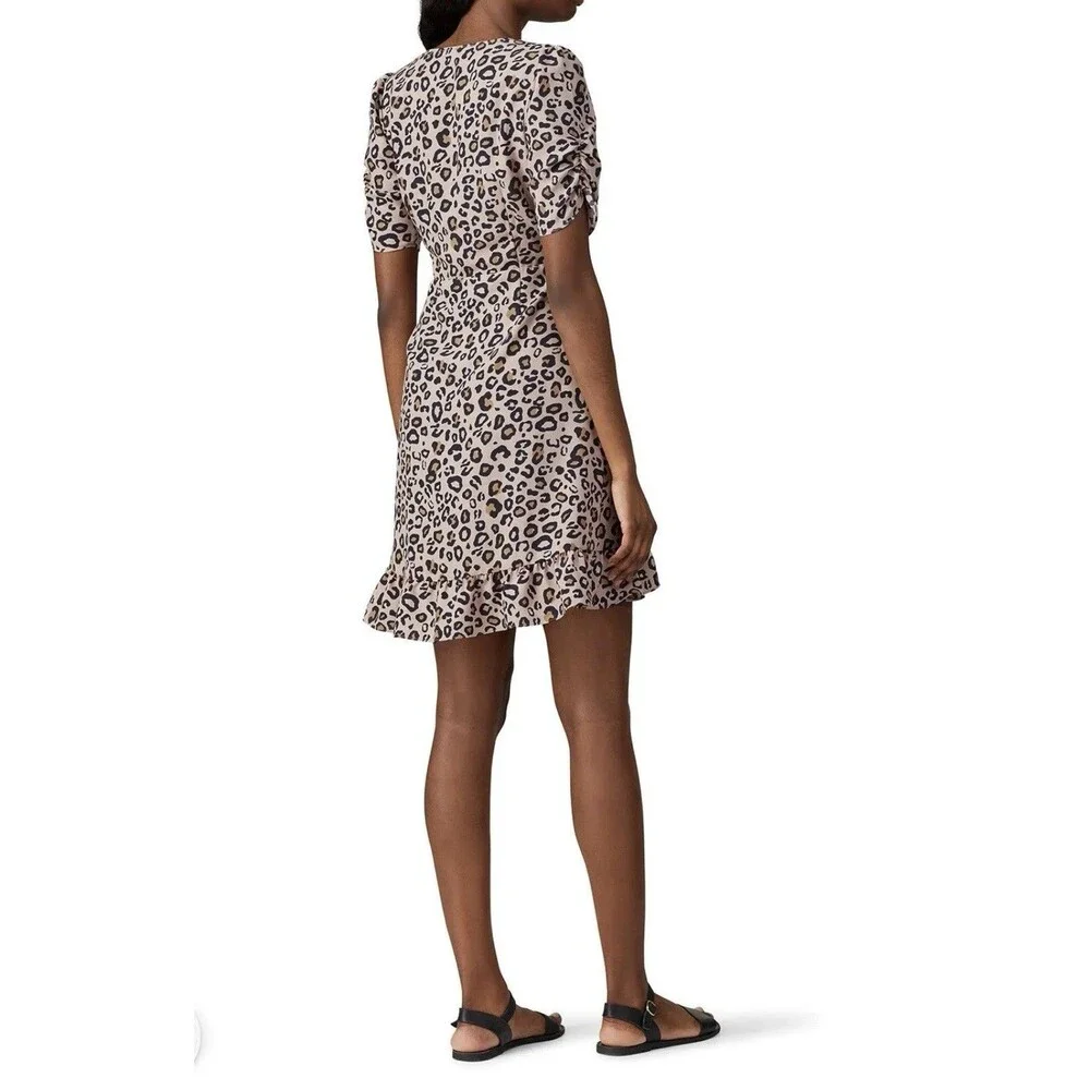 Sanctuary Leopard Wrap Mini Dress Size M